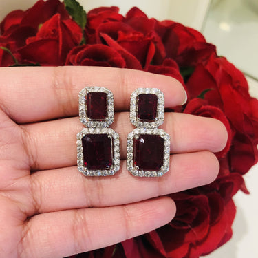 Ruby Doublet Earrings Zayn Luxury Jewellery
